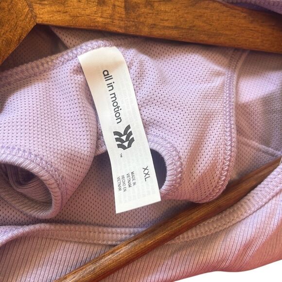 All in Motion XXL Purple Ribbed Tank Top Racerback Activewear - Picture 6 of 8